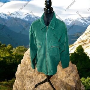 🔥Banana Republic Vintage Cozy Fleece Flannel Lined Oversized Jacket🔥 UNISEX